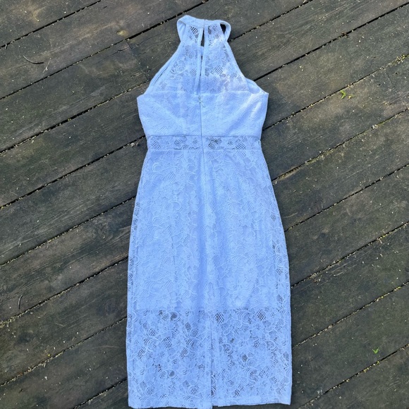 BCBGeneration White Lace Midi Halter Dress Size 2 NWOT - Picture 3 of 12